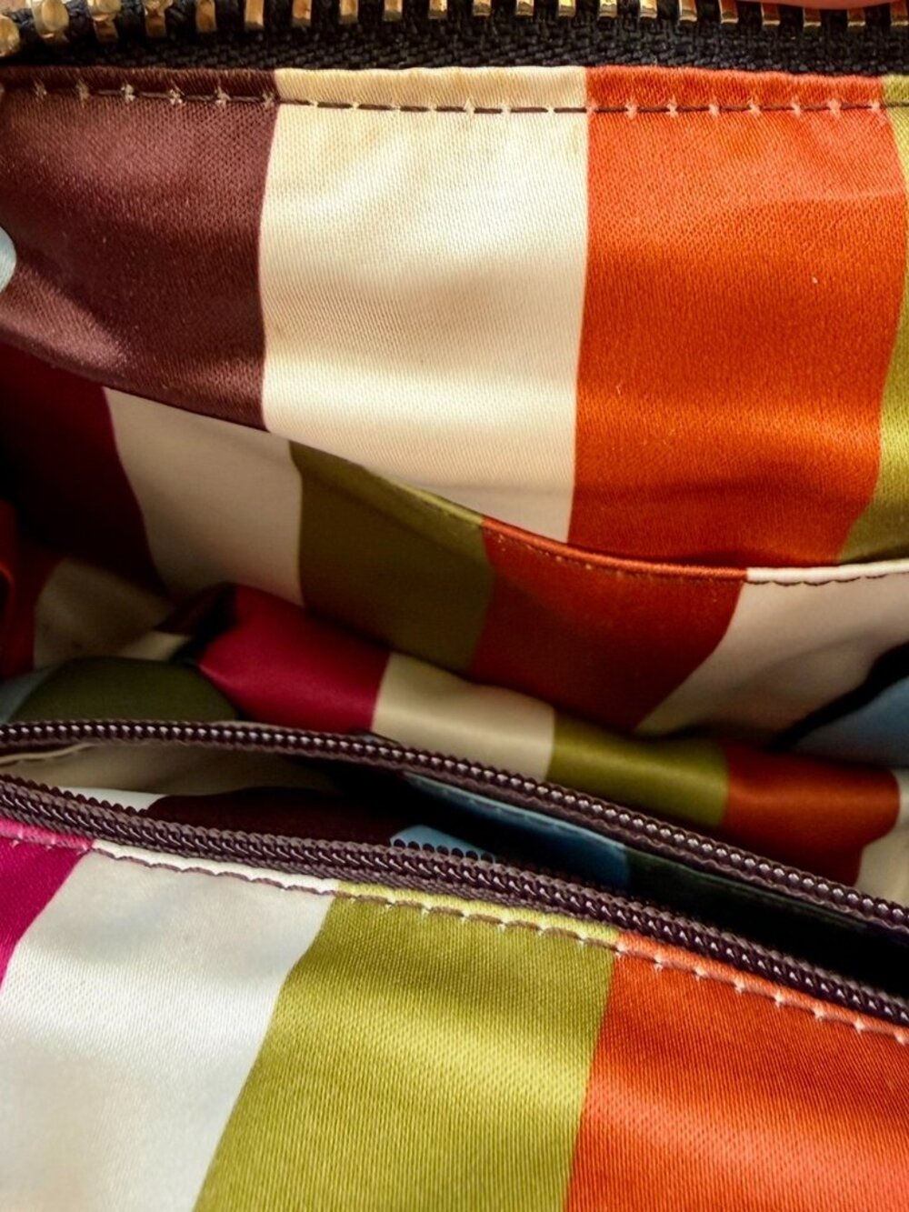 Coach Legacy Tan Signature Black Leather Trim Double Turnlock Satchel Bag 10339 - Picture 11 of 16